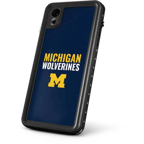 University of Michigan Wolverines M iPhone XR Waterproof Case