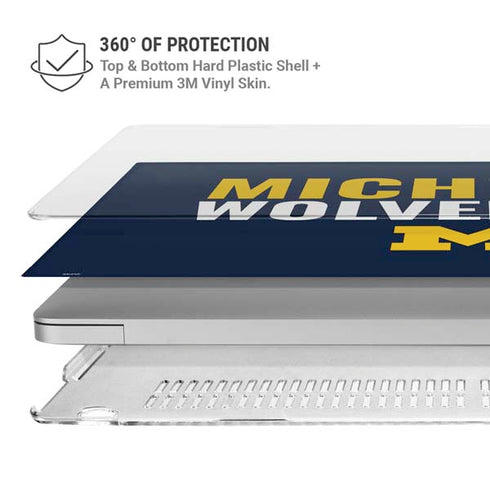 University of Michigan Wolverines M MacBook Pro 16in (2019-20) Case plus Skin