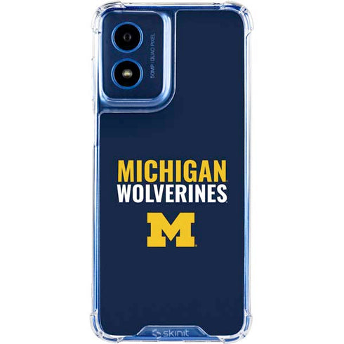 University of Michigan Wolverines M Moto G 5G (2024) Clear Case