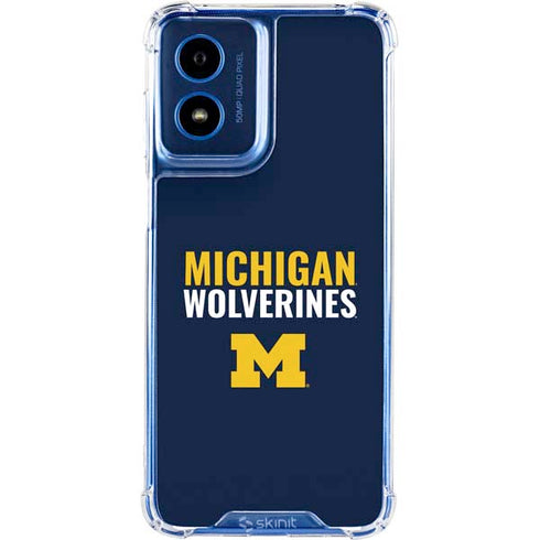 University of Michigan Wolverines M Moto G Play 4G (2024) Clear Case