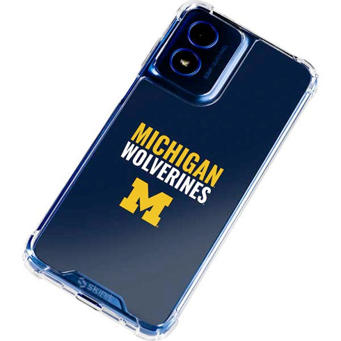University of Michigan Wolverines M Moto G Play 4G (2024) Clear Case