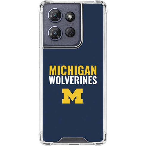 University of Michigan Wolverines M Moto G Play 5G (2025) Clear Case