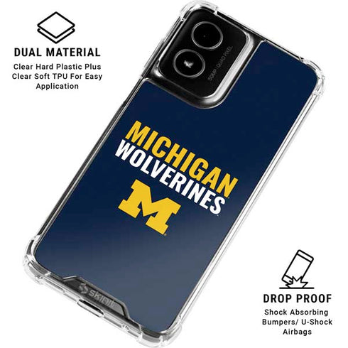 University of Michigan Wolverines M Moto G Power 5G (2024) Clear Case