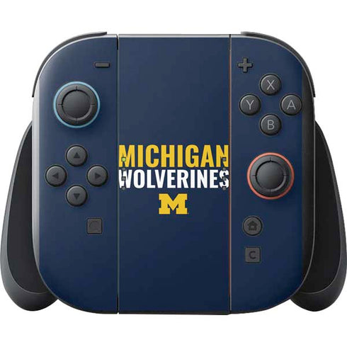 University of Michigan Wolverines M Nintendo Switch 2 (2025) with Joy-Con Skin