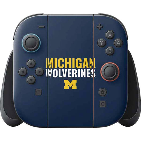 University of Michigan Wolverines M Nintendo Switch 2 (2025) Joy-Con Controller Skin
