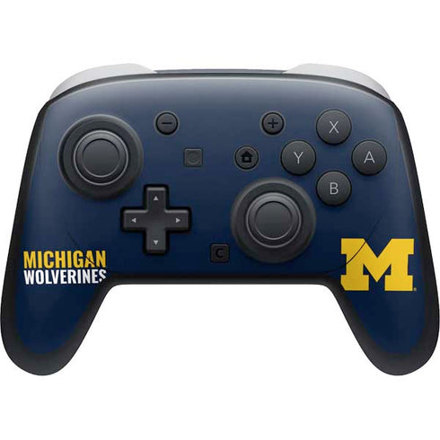 University of Michigan Wolverines M Nintendo Switch 2 (2025) Pro Controller Skin