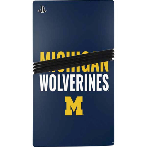 University of Michigan Wolverines M PS5 Pro Disk Bundle Skin