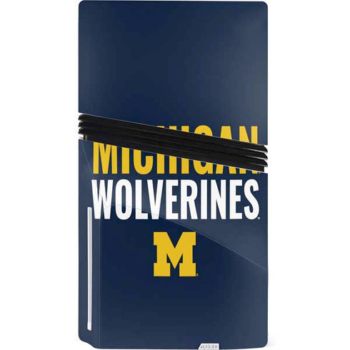 University of Michigan Wolverines M PS5 Pro Disk Bundle Skin
