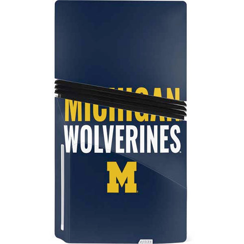 University of Michigan Wolverines M PS5 Pro Disk Console Skin
