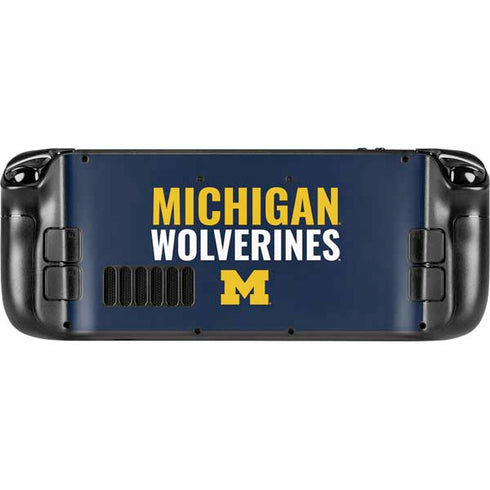 University of Michigan Wolverines M Steam Deck Handheld Gaming Computer Skin
