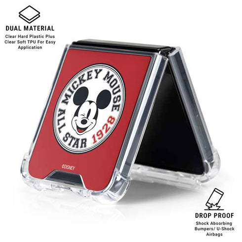 Disney Mickey Mouse All Star 1928 Galaxy Z Flip6 Clear Case