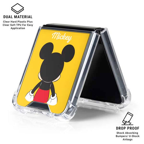 Disney Mickey Mouse Backwards Galaxy Z Flip6 Clear Case