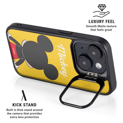 Disney Mickey Mouse Backwards iPhone 15 Plus Kickstand Case