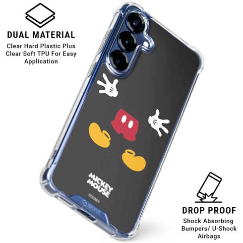 Disney Mickey Mouse Body Galaxy S25 Plus Clear Case