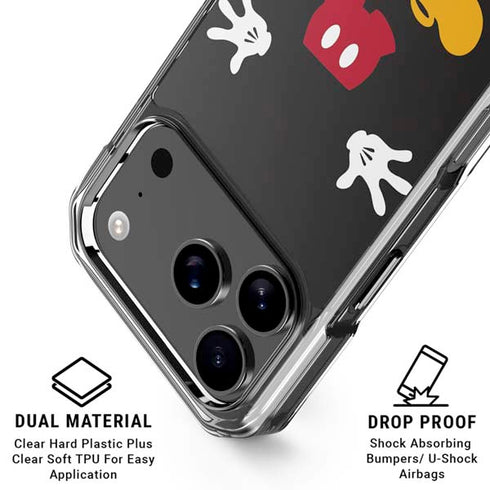 Disney Mickey Mouse Body iPhone 18 Pro Clear Case