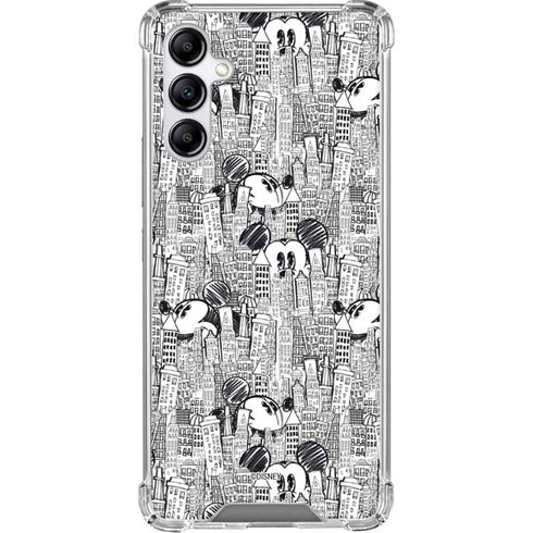 Disney Mickey Mouse Cityscape Sketch Gabb Phone 4 Clear Case