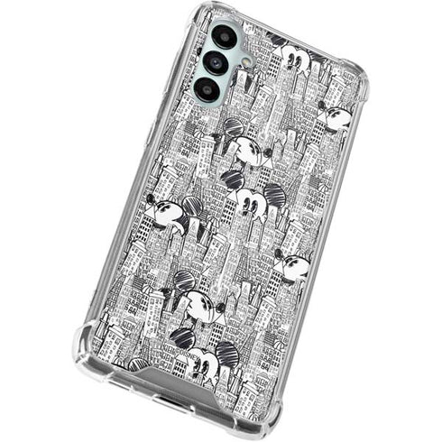 Disney Mickey Mouse Cityscape Sketch Gabb Phone 4 Clear Case