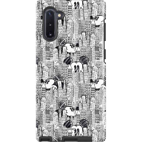 Disney Mickey Mouse Cityscape Sketch Galaxy Cases