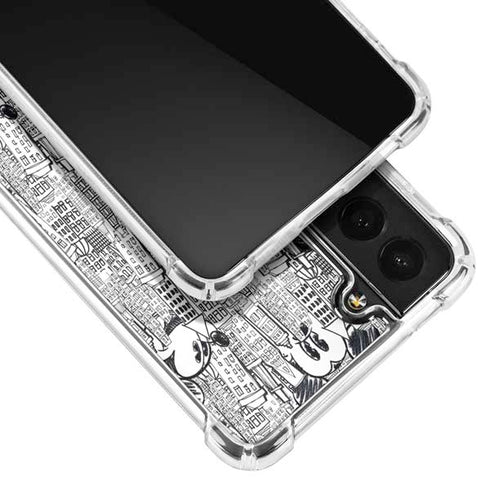 Disney Mickey Mouse Cityscape Sketch Galaxy S22 Plus Clear Case
