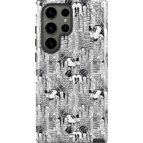 Disney Mickey Mouse Cityscape Sketch Galaxy S23 Ultra Pro Case