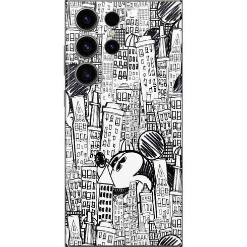 Disney Mickey Mouse Cityscape Sketch Galaxy Skins
