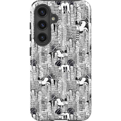 Disney Mickey Mouse Cityscape Sketch Galaxy S25 Impact Case