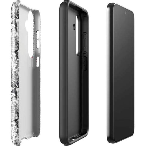Disney Mickey Mouse Cityscape Sketch Galaxy S25 Impact Case