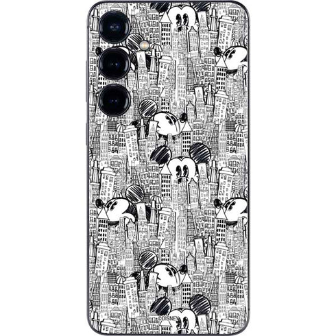 Disney Mickey Mouse Cityscape Sketch Galaxy S24 Plus Skin