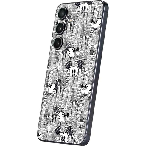 Disney Mickey Mouse Cityscape Sketch Galaxy S25 Skin