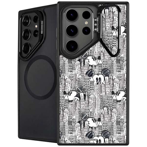 Disney Mickey Mouse Cityscape Sketch Galaxy Cases