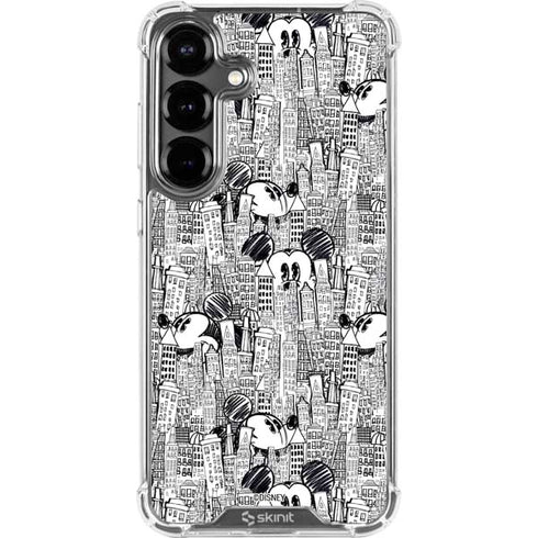 Disney Mickey Mouse Cityscape Sketch Galaxy S26 Clear Case