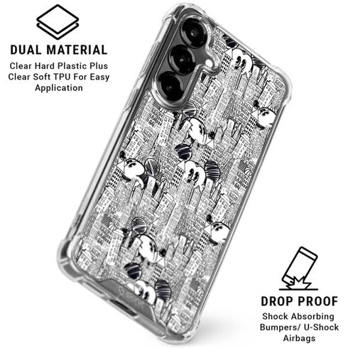 Disney Mickey Mouse Cityscape Sketch Galaxy S26 Clear Case