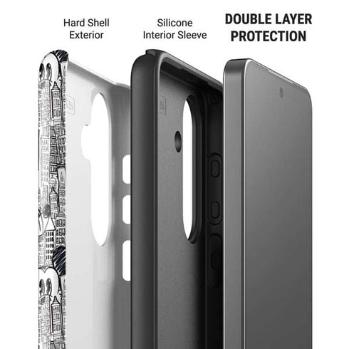 Disney Mickey Mouse Cityscape Sketch Galaxy S26 Impact Case