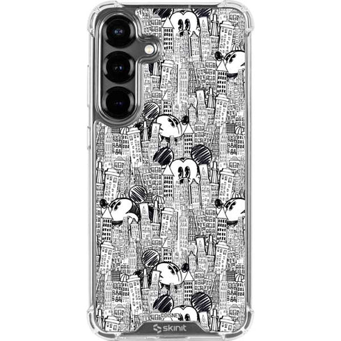 Disney Mickey Mouse Cityscape Sketch Galaxy S26 Plus Clear Case