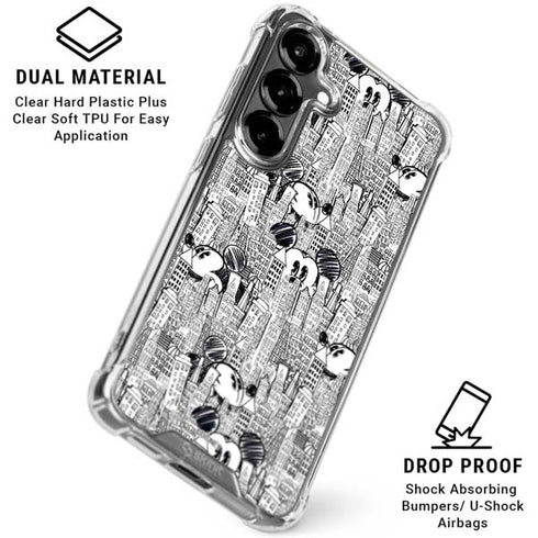 Disney Mickey Mouse Cityscape Sketch Galaxy S26 Plus Clear Case