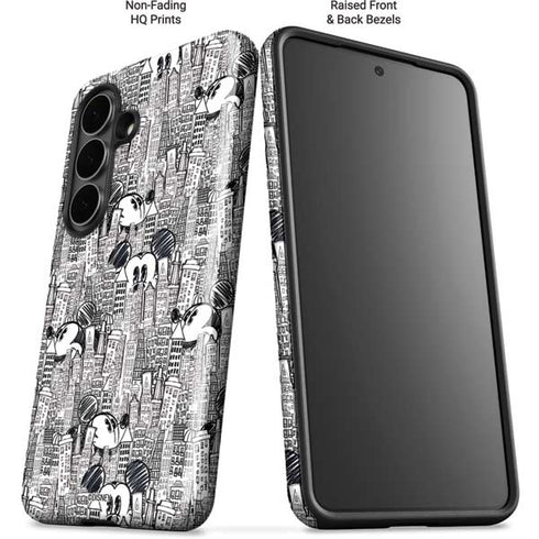 Disney Mickey Mouse Cityscape Sketch Galaxy S26 Plus Impact Case