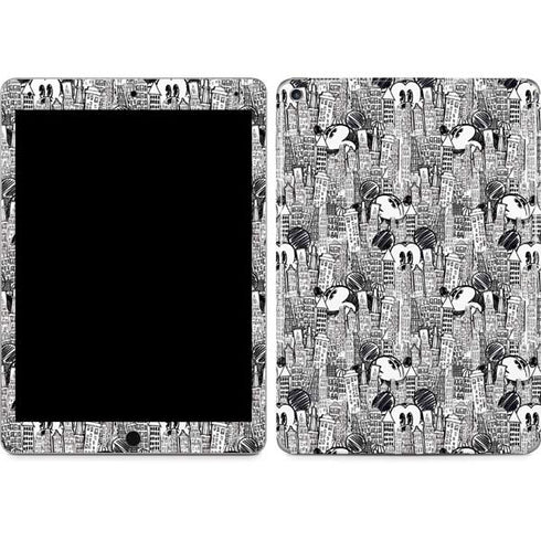 Disney Mickey Mouse Cityscape Sketch iPad Skins