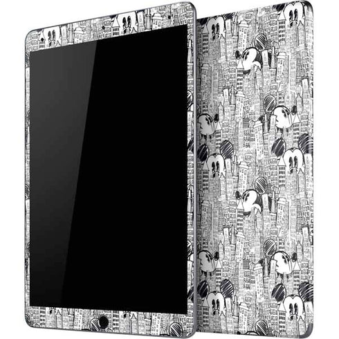 Disney Mickey Mouse Cityscape Sketch iPad Skins