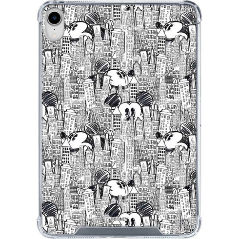 Disney Mickey Mouse Cityscape Sketch iPad 11th Gen (2025) Clear Case