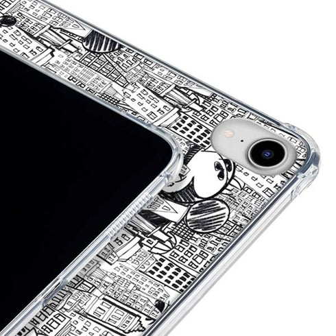 Disney Mickey Mouse Cityscape Sketch iPad 11th Gen (2025) Clear Case