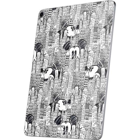 Disney Mickey Mouse Cityscape Sketch Apple iPad Air Skin