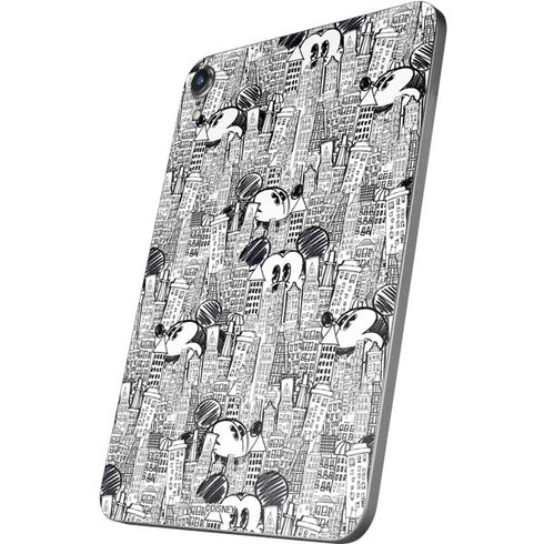 Disney Mickey Mouse Cityscape Sketch Apple iPad Mini Skin
