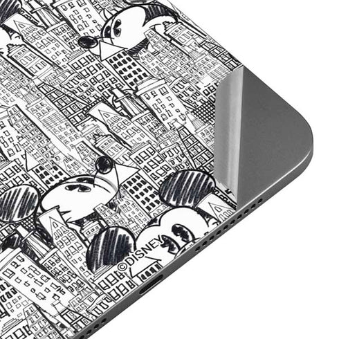 Disney Mickey Mouse Cityscape Sketch Apple iPad Mini Skin
