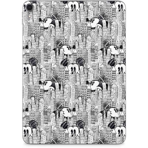 Disney Mickey Mouse Cityscape Sketch Apple iPad Pro Skin