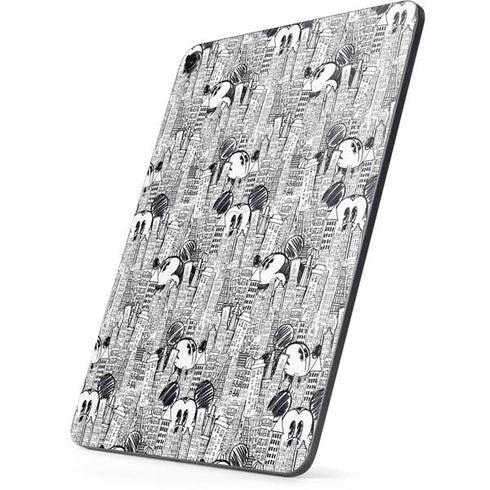 Disney Mickey Mouse Cityscape Sketch Apple iPad Pro Skin