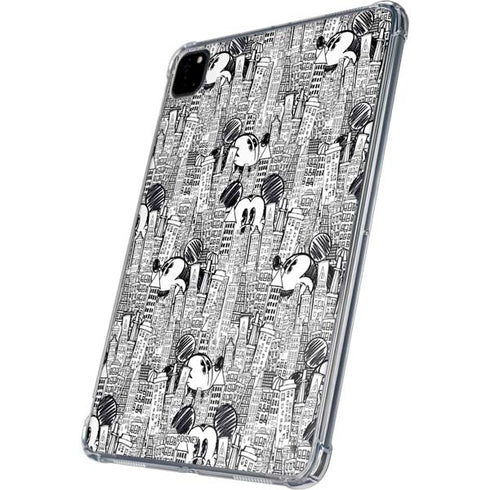 Disney Mickey Mouse Cityscape Sketch iPad Pro 11in (2024) Clear Case