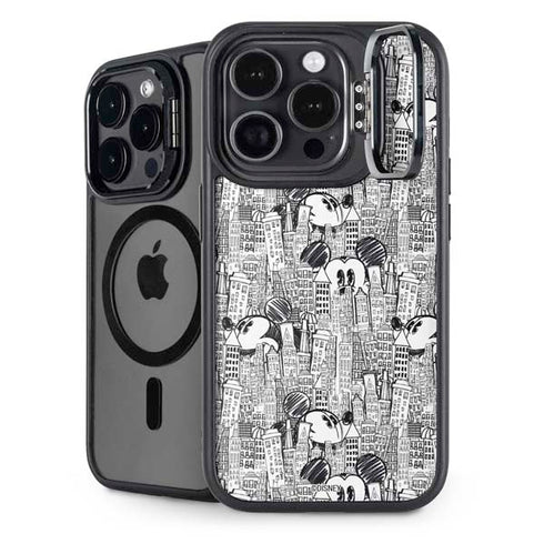 Disney Mickey Mouse Cityscape Sketch iPhone 13 Pro Max Kickstand Case