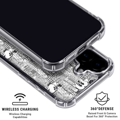 Disney Mickey Mouse Cityscape Sketch iPhone 16 MagSafe Case