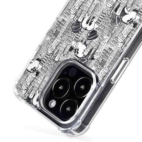 Disney Mickey Mouse Cityscape Sketch iPhone 16 Pro Max MagSafe Case