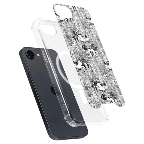 Disney Mickey Mouse Cityscape Sketch iPhone 16e MagSafe Case